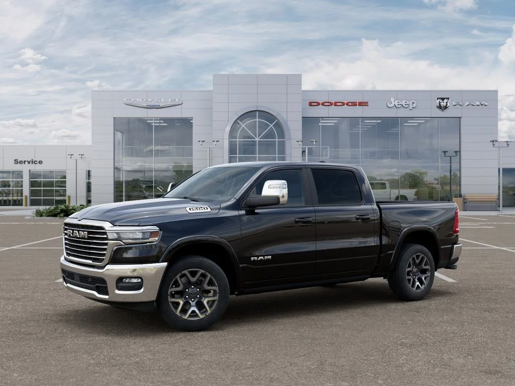 New 2026 Diamond Black Crystal Pearl-Coat Exterior Paint RAM Laramie image 2