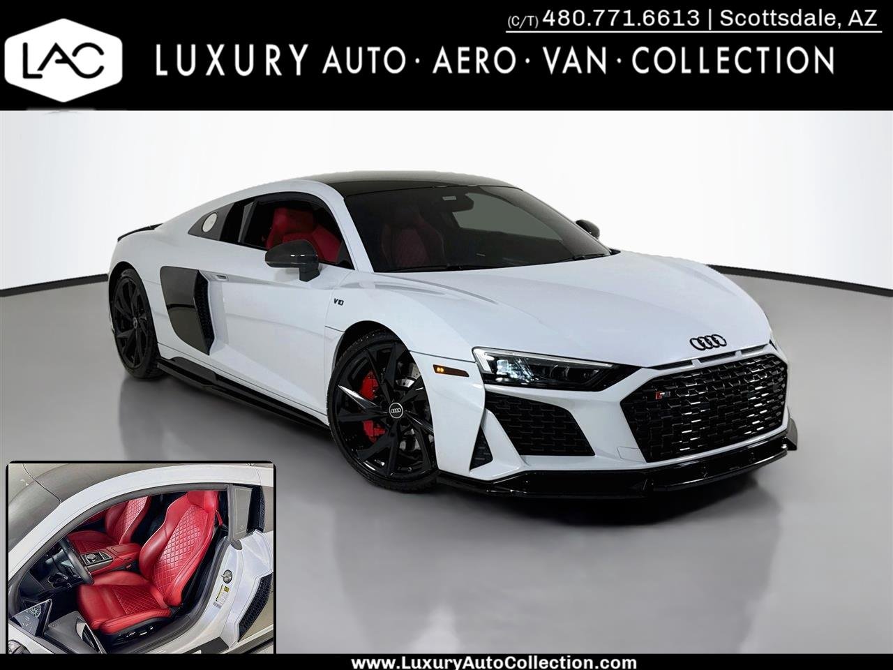 Used 2021 Suzuka Gray Metallic Audi 5.2 V10 | Carbon Ext Pkg | Diamond Stitched Int | Premium Pkg image 1