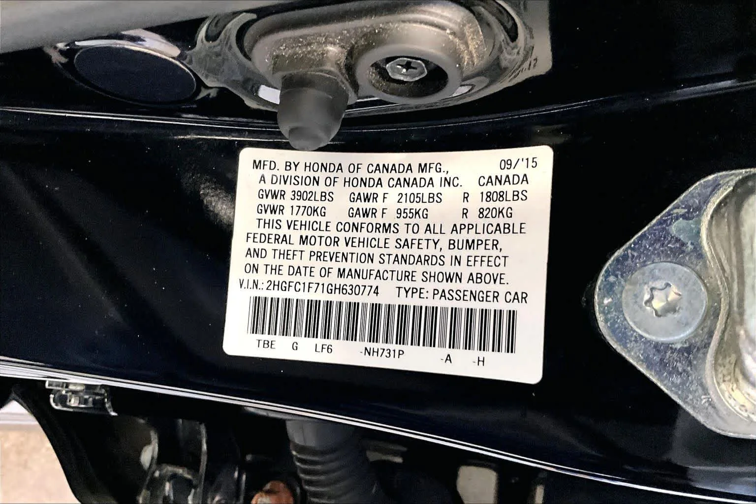 Used 2016 Crystal Black Pearl Honda EX-L image 19