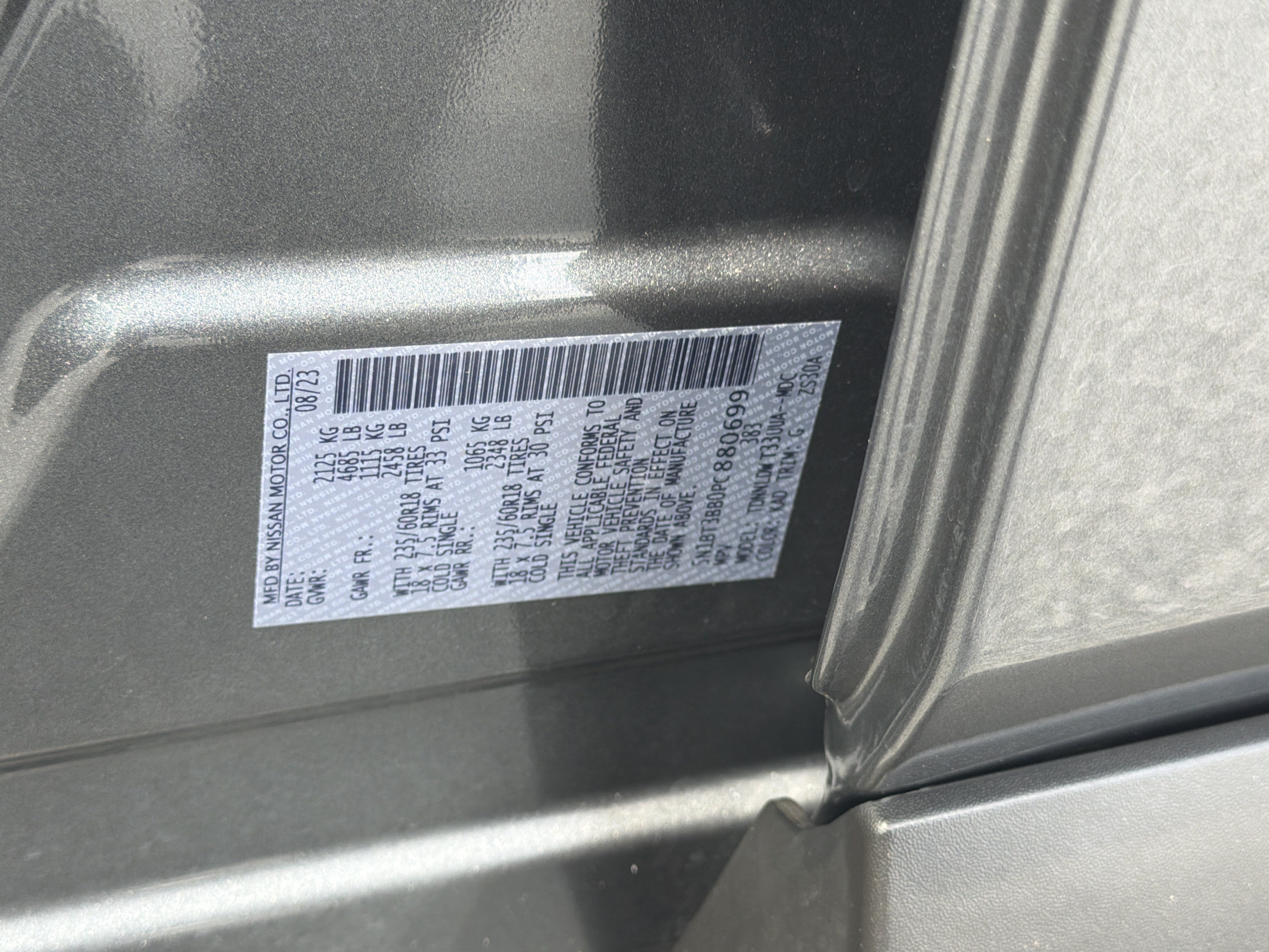Used 2023 Gun Metallic Nissan SV image 38