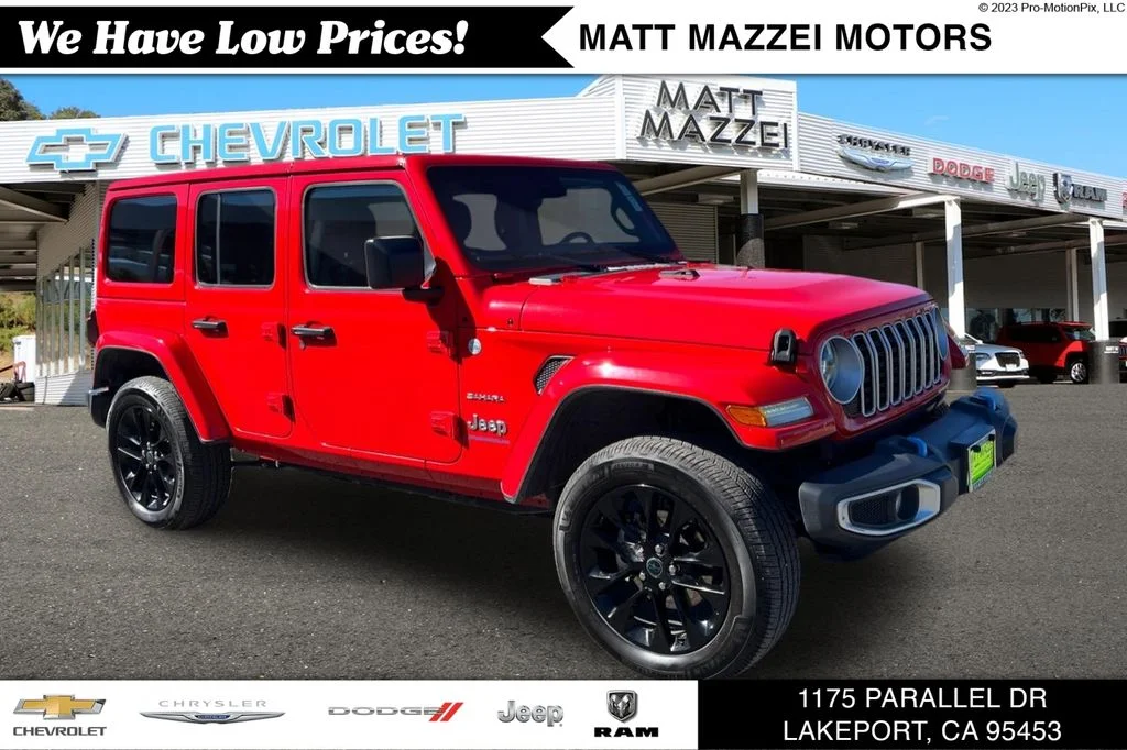 Used 2024 Red Jeep Sahara 4xe image 1