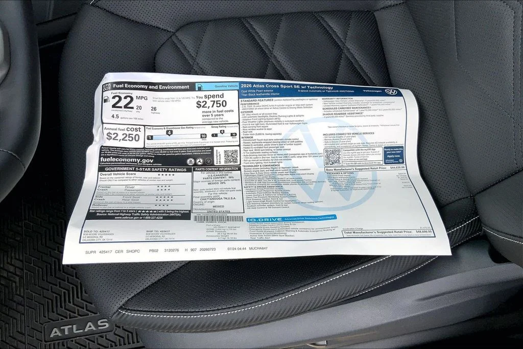 New 2026 Opal White Pearl Volkswagen SE w/Technology image 13