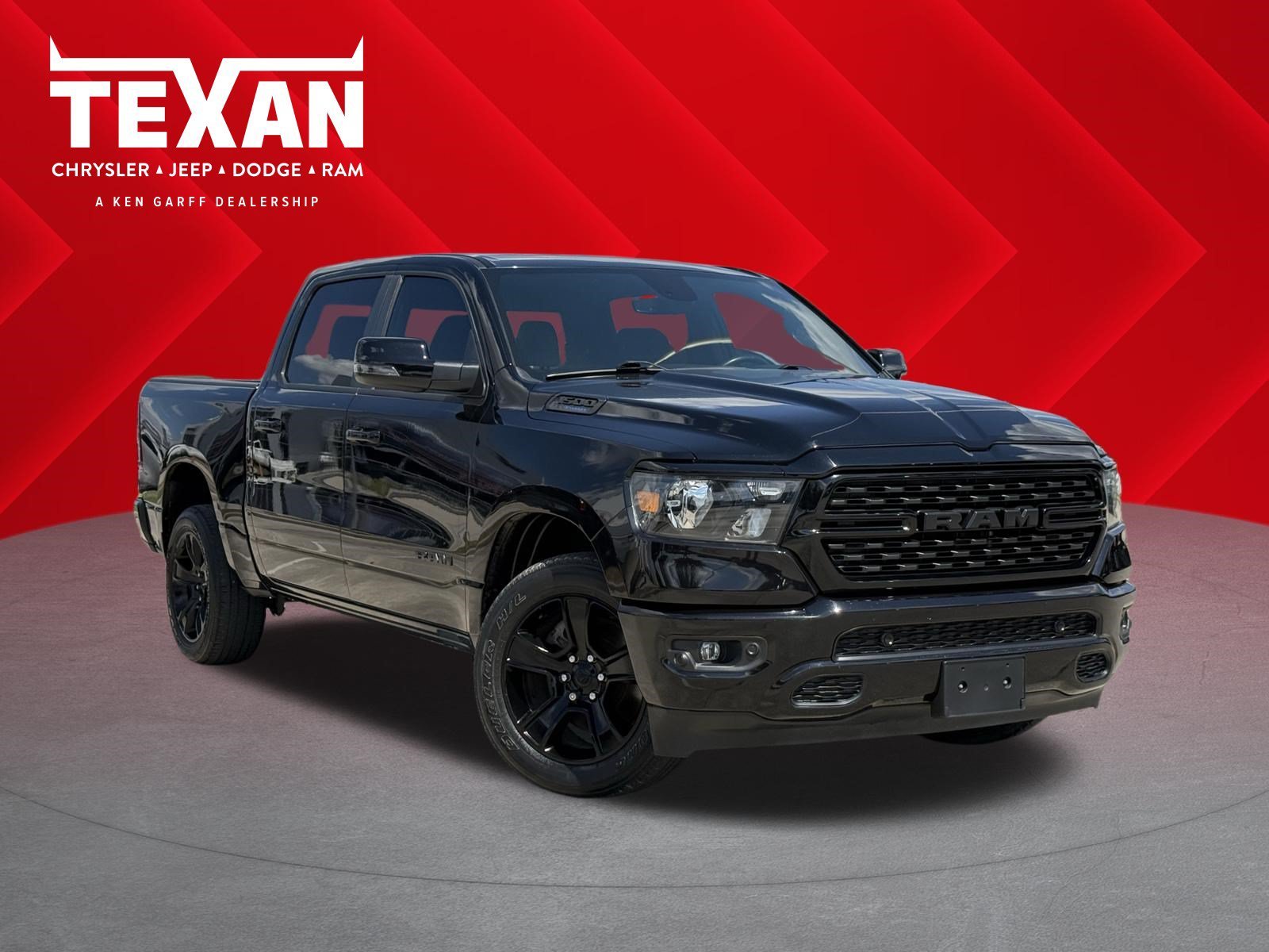 Used 2023 Diamond Black Crystal Pearlcoat Ram Lone Star image 1
