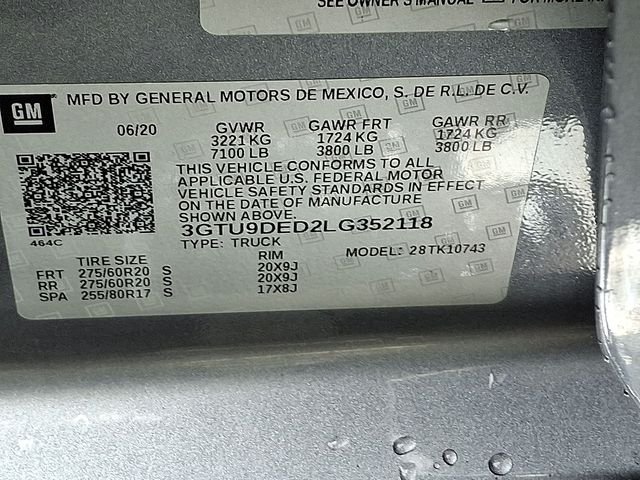 Used 2020 SATIN STEEL METALLIC GMC SLT image 84