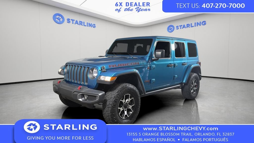 Used 2020 Teal Jeep Rubicon 4x4 image 1