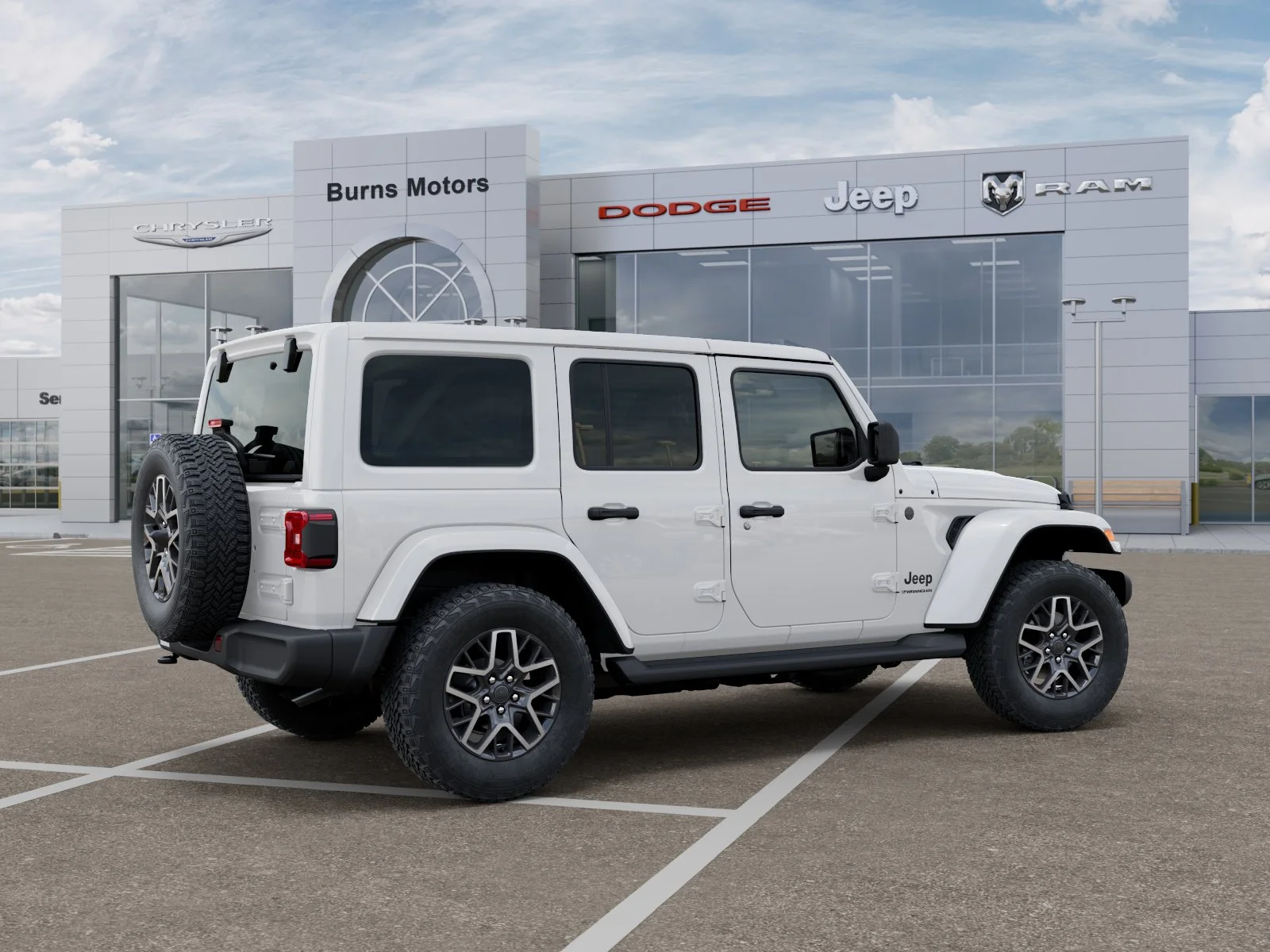 New 2026 Bright White Clear-Coat Exterior Paint Jeep Sahara 4-Door image 30