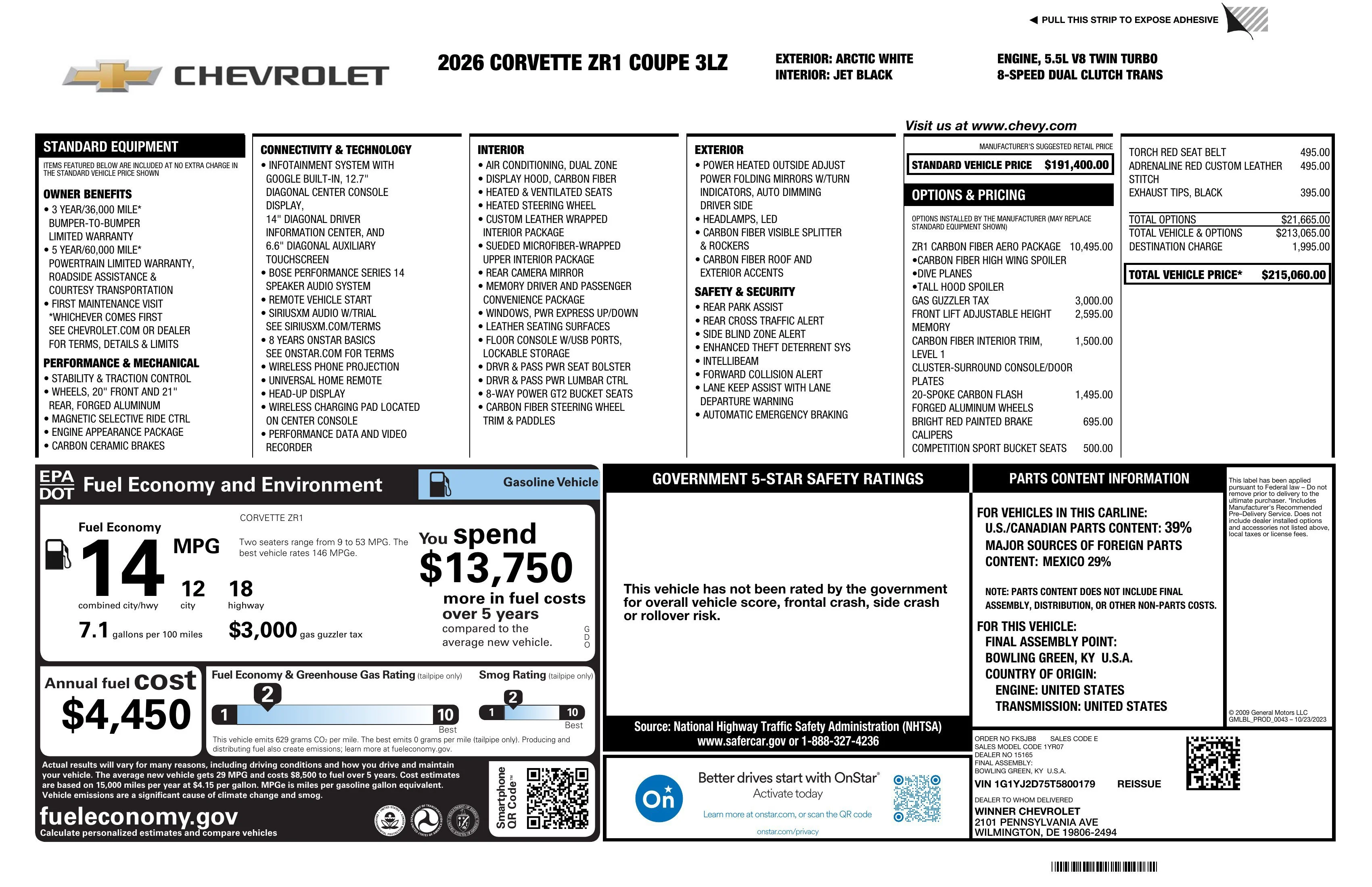 Used 2026 Arctic White Chevrolet 3LZ image 2