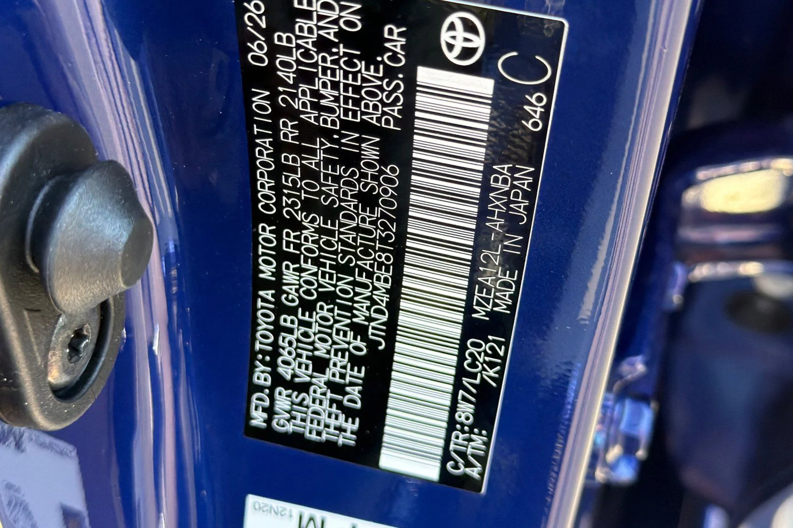 New 2026 Blue Crush Metallic Toyota FX image 32