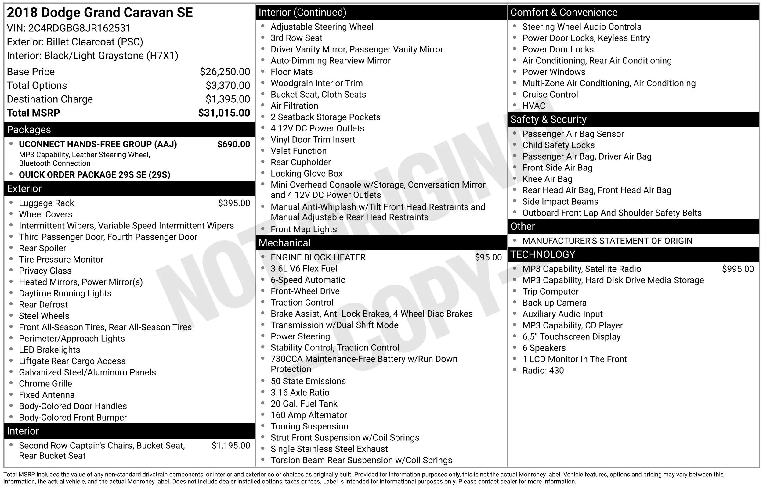 Used 2018 Billet Silver Metallic Clearcoat Dodge SE image 38