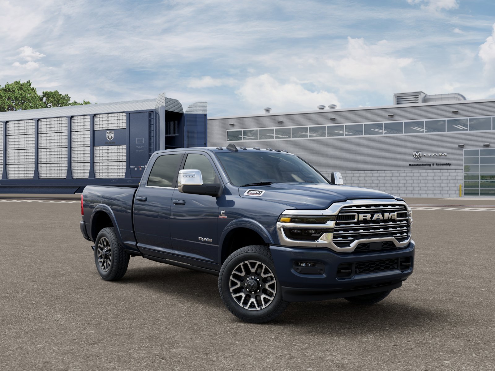 New 2026 Forged Blue Metallic Exterior Paint RAM Limited Longhorn image 1