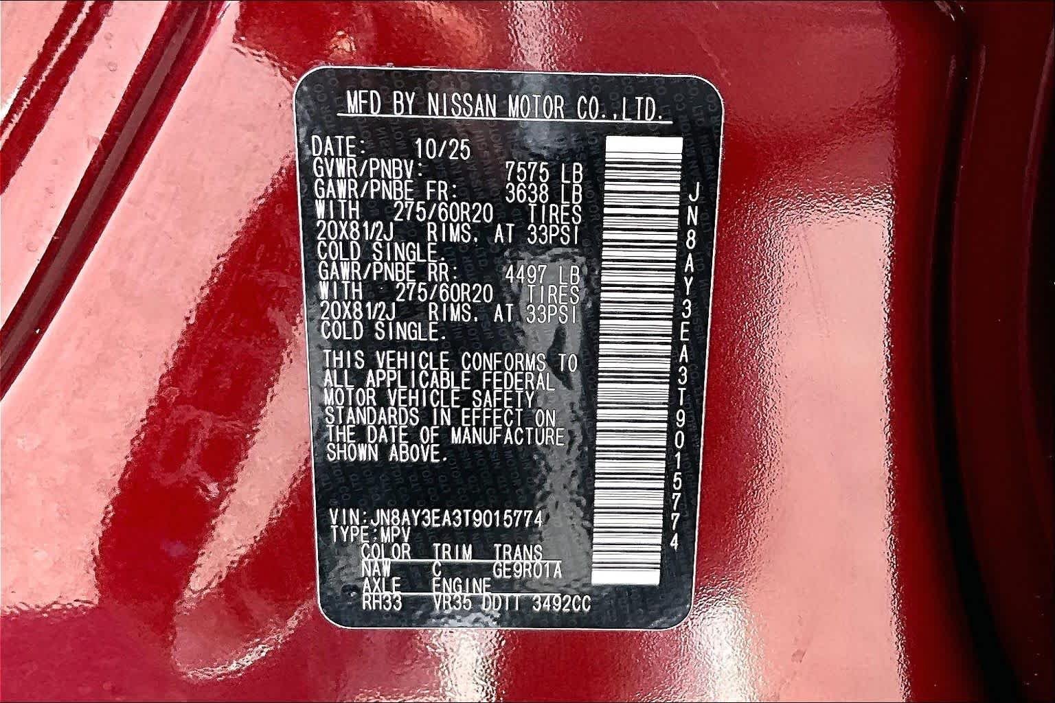 New 2026 Coulis Red Pearl Nissan Platinum image 22