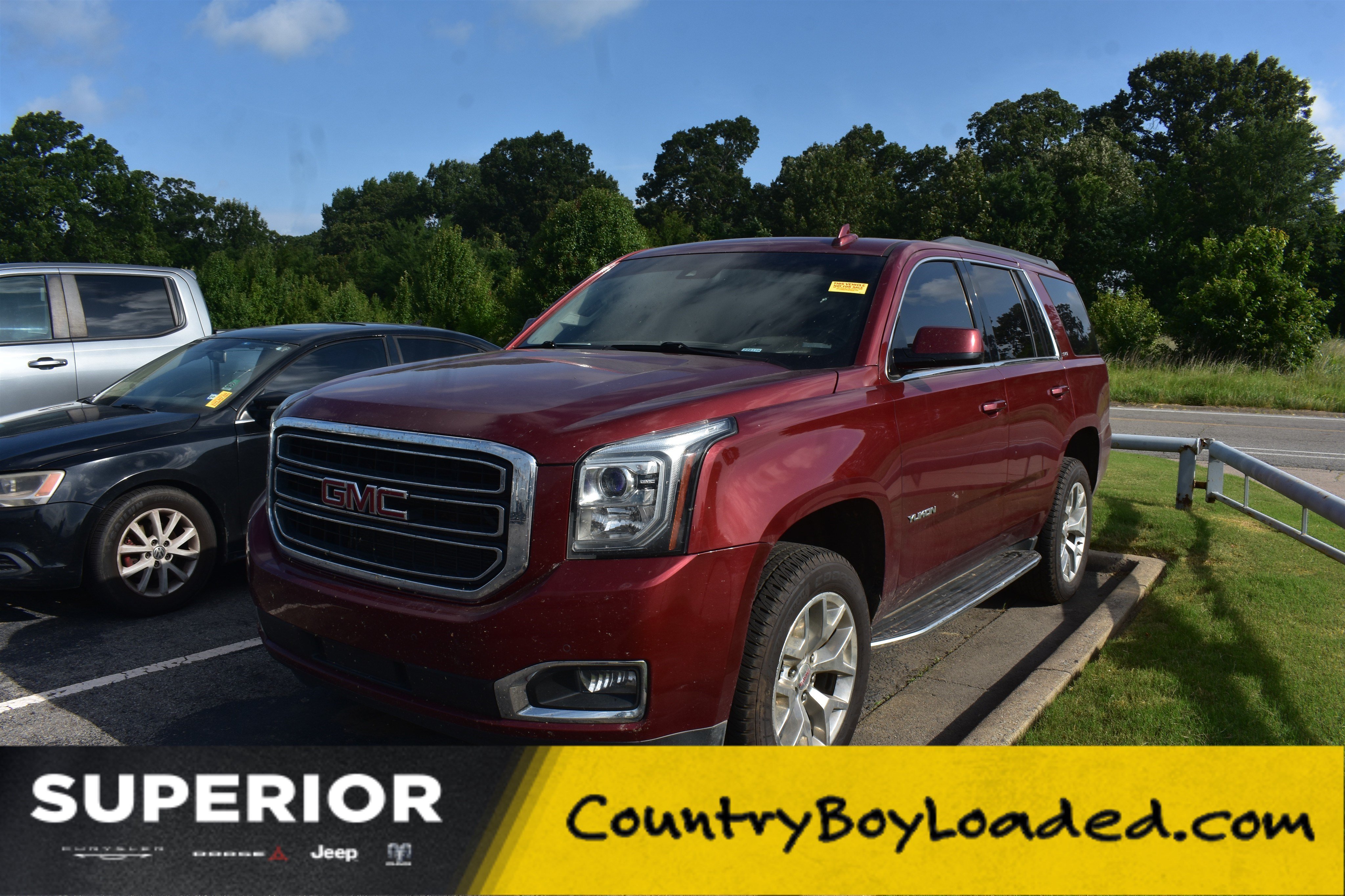 Used 2016 Crimson Red Tintcoat GMC SLT image 1