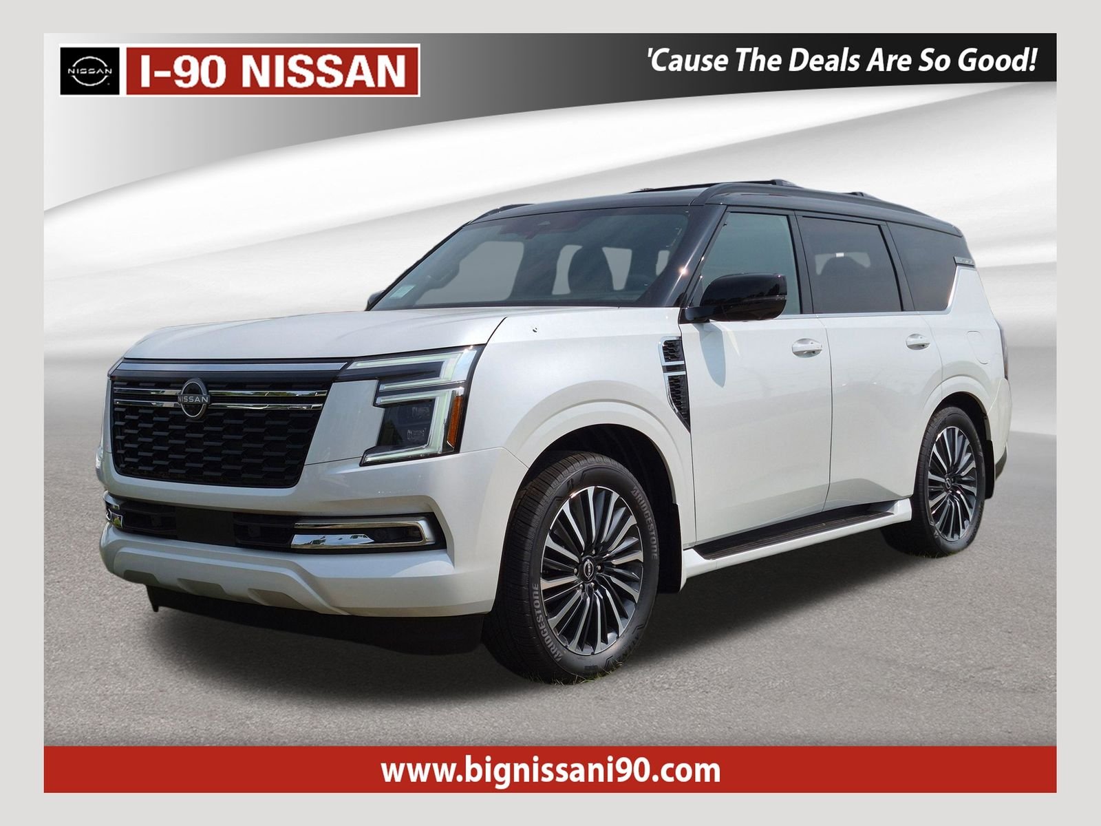 New 2026 Everest White TriCoat / Super Black Two-tone Nissan Platinum Reserve image 1