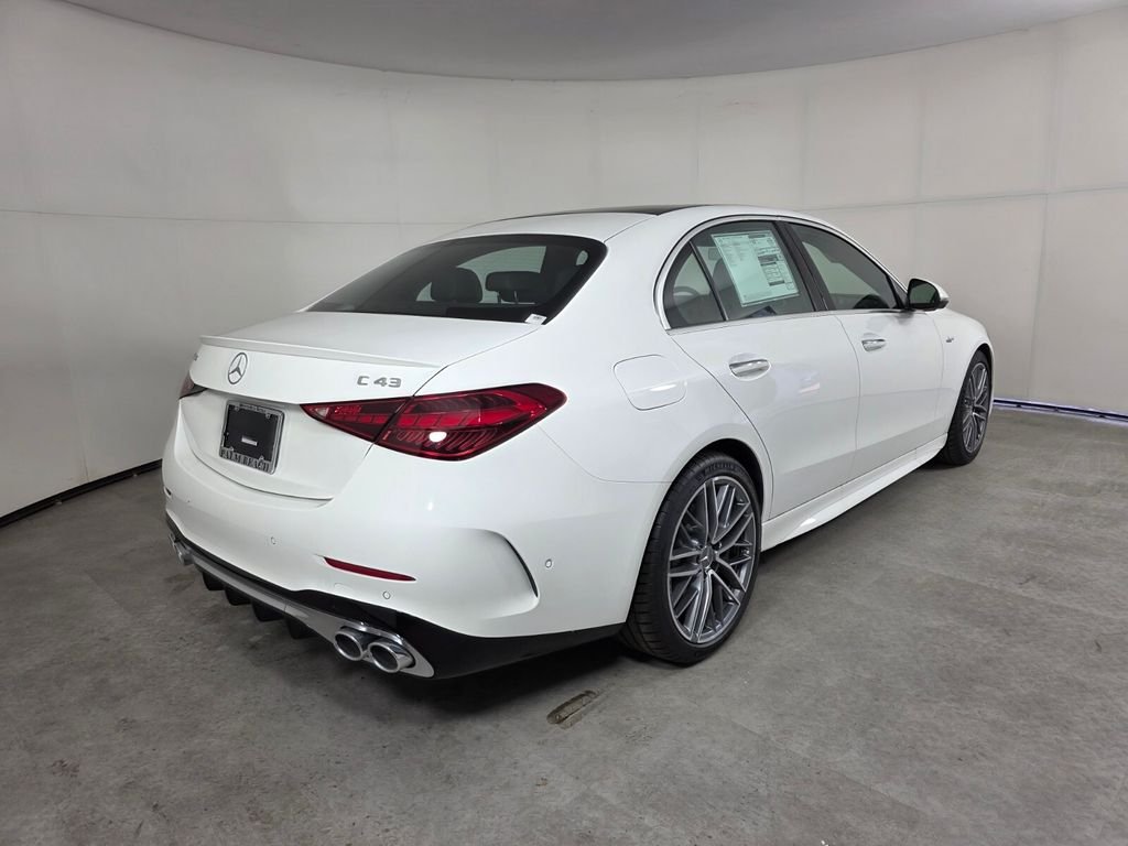 New 2026 Polar White Mercedes-Benz AMG® C 43 4MATIC® Sedan image 4