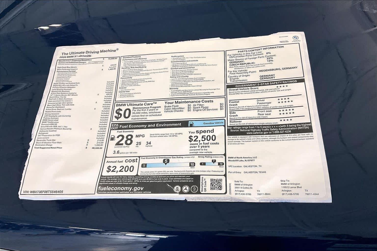 New 2026 Night Dusk Blue Metallic BMW xDrive28i image 19