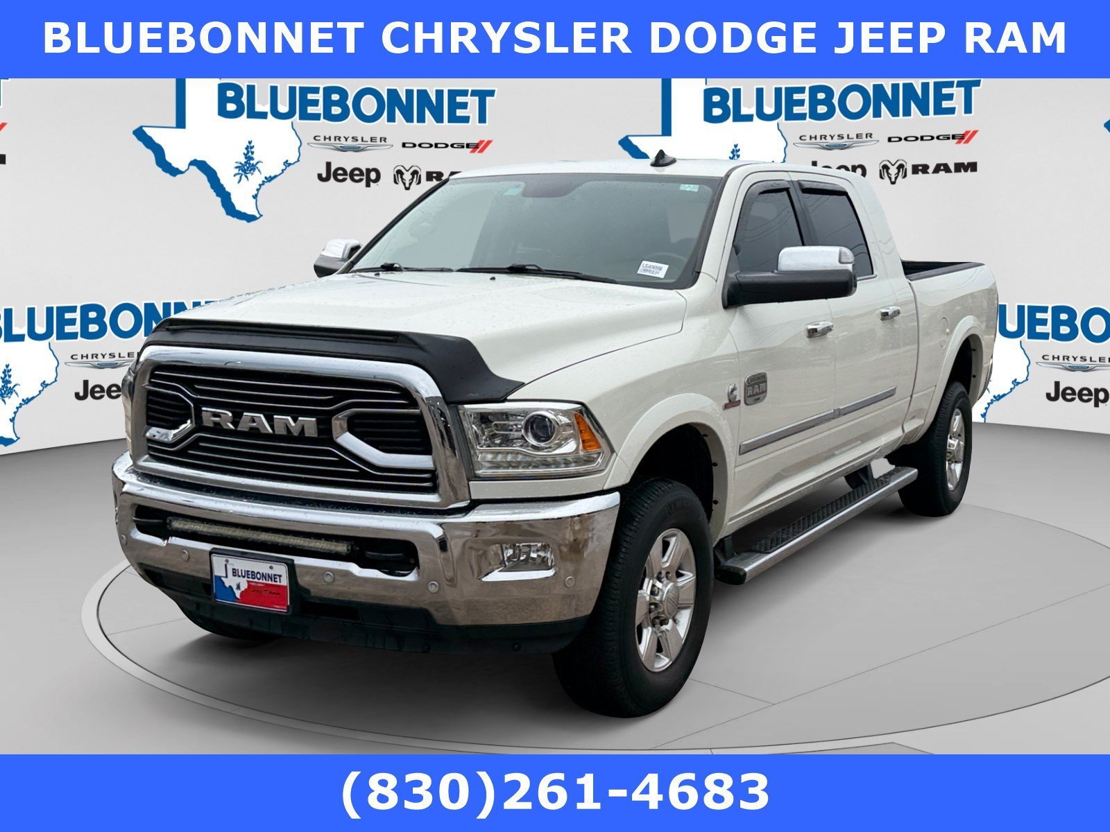 Used 2018 Pearl White Ram Longhorn image 1