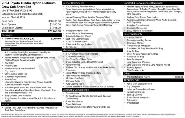 Used 2024 Black Toyota Platinum image 38