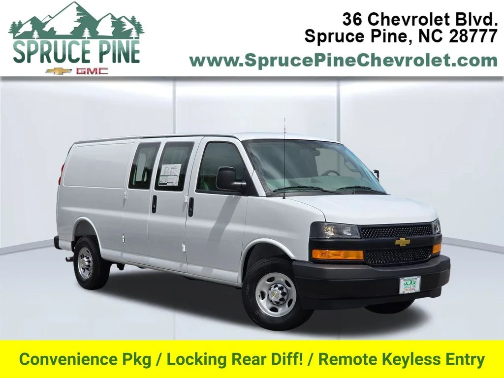 New 2026 White Chevrolet Work Van image 1