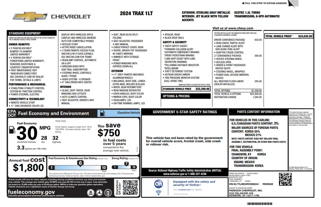 Used 2024 Sterling Gray Metallic Chevrolet LT image 2