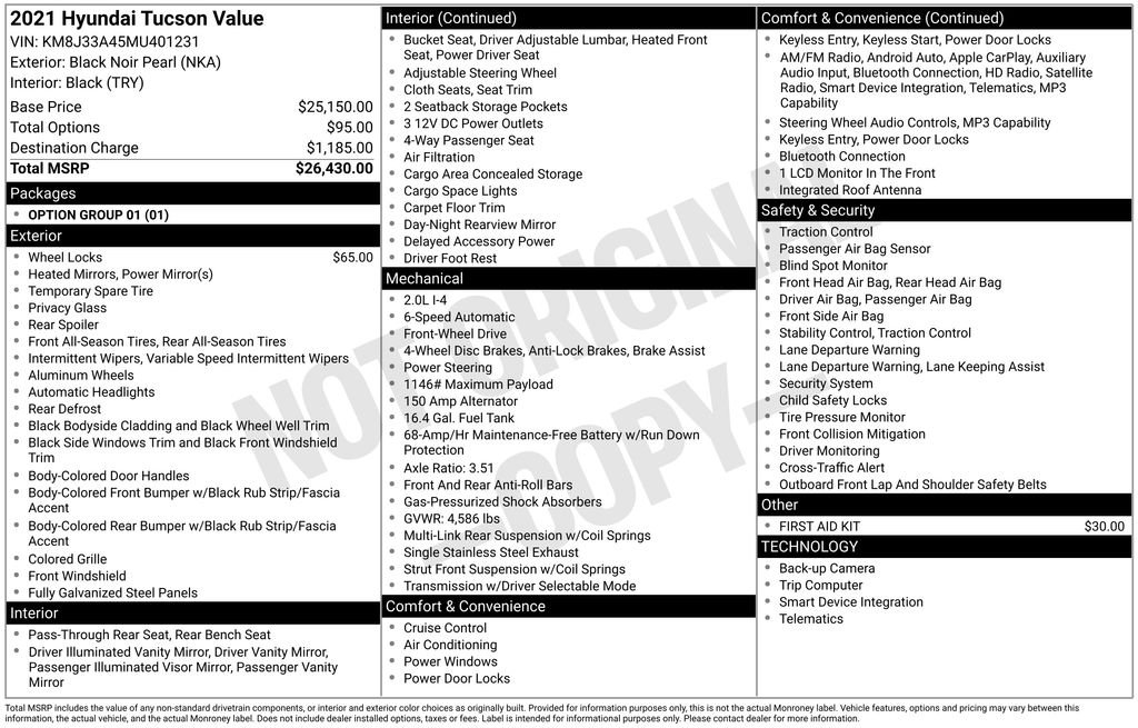 Certified Used 2021 Black Hyundai Value image 32