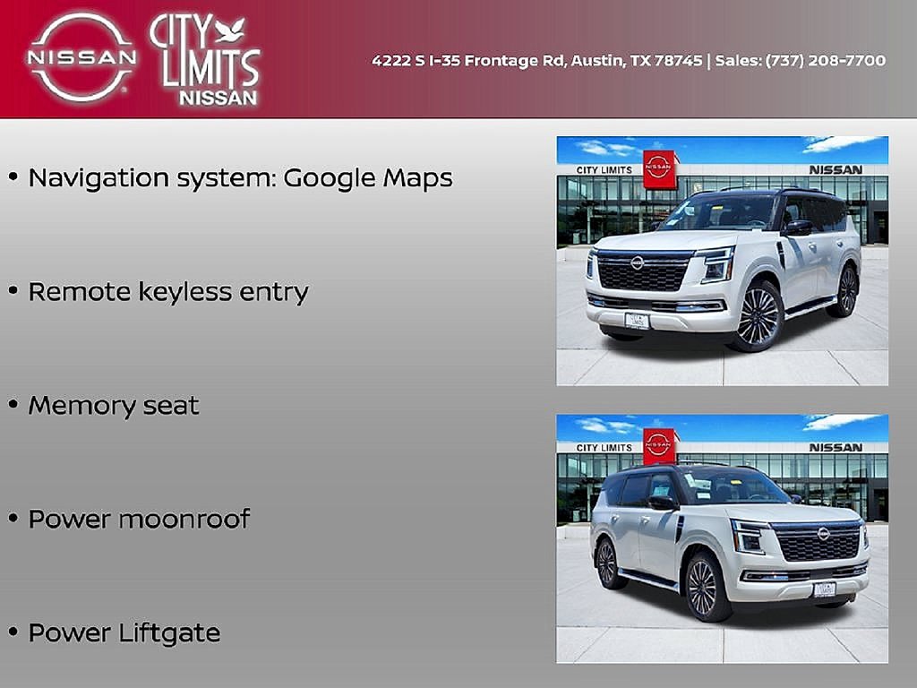 New 2026 Everest White TriCoat / Super Black Two-tone Nissan Platinum Reserve image 15