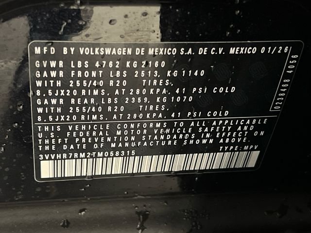New 2026 Black Volkswagen 2.0T SE R-Line Black image 22