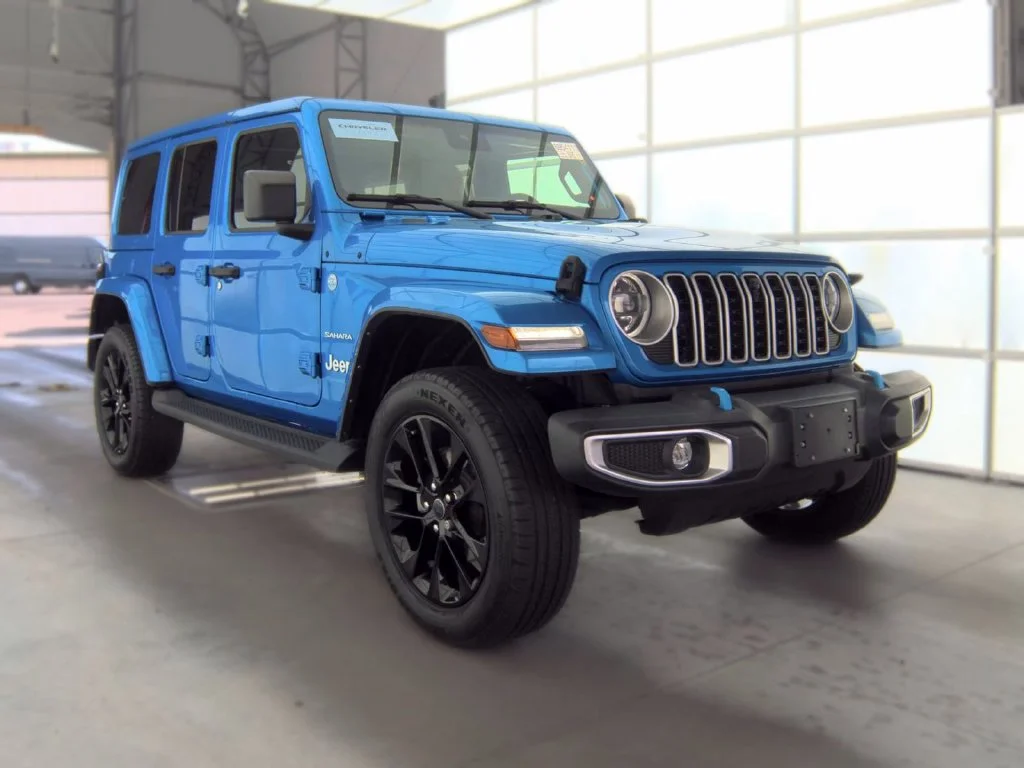 Used 2024 Blue Jeep Sahara 4xe image 3
