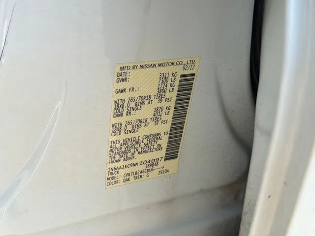 Used 2022 White Nissan SV image 30