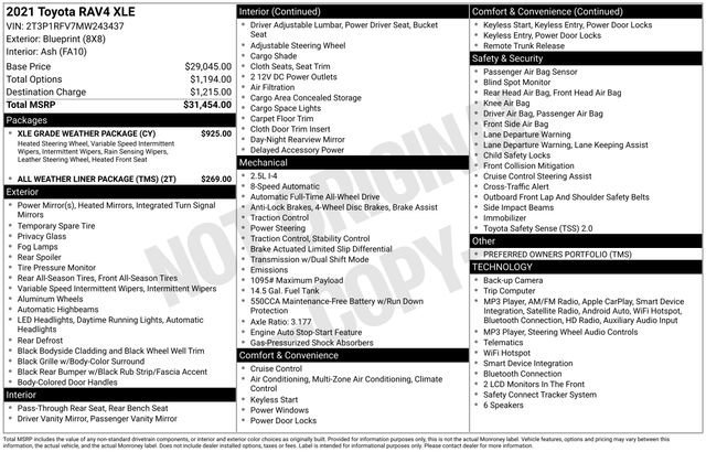 Used 2021 Blueprint Toyota XLE image 18