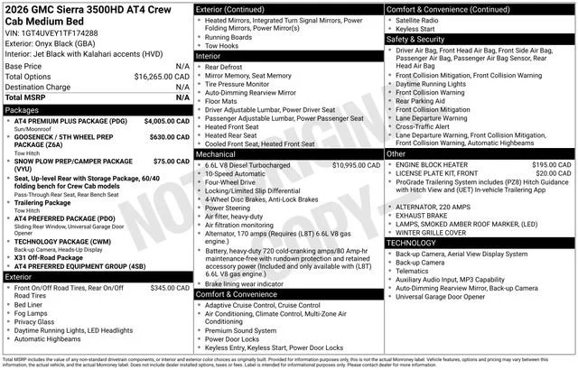 Certified Used 2026 Onyx Black GMC AT4 image 33