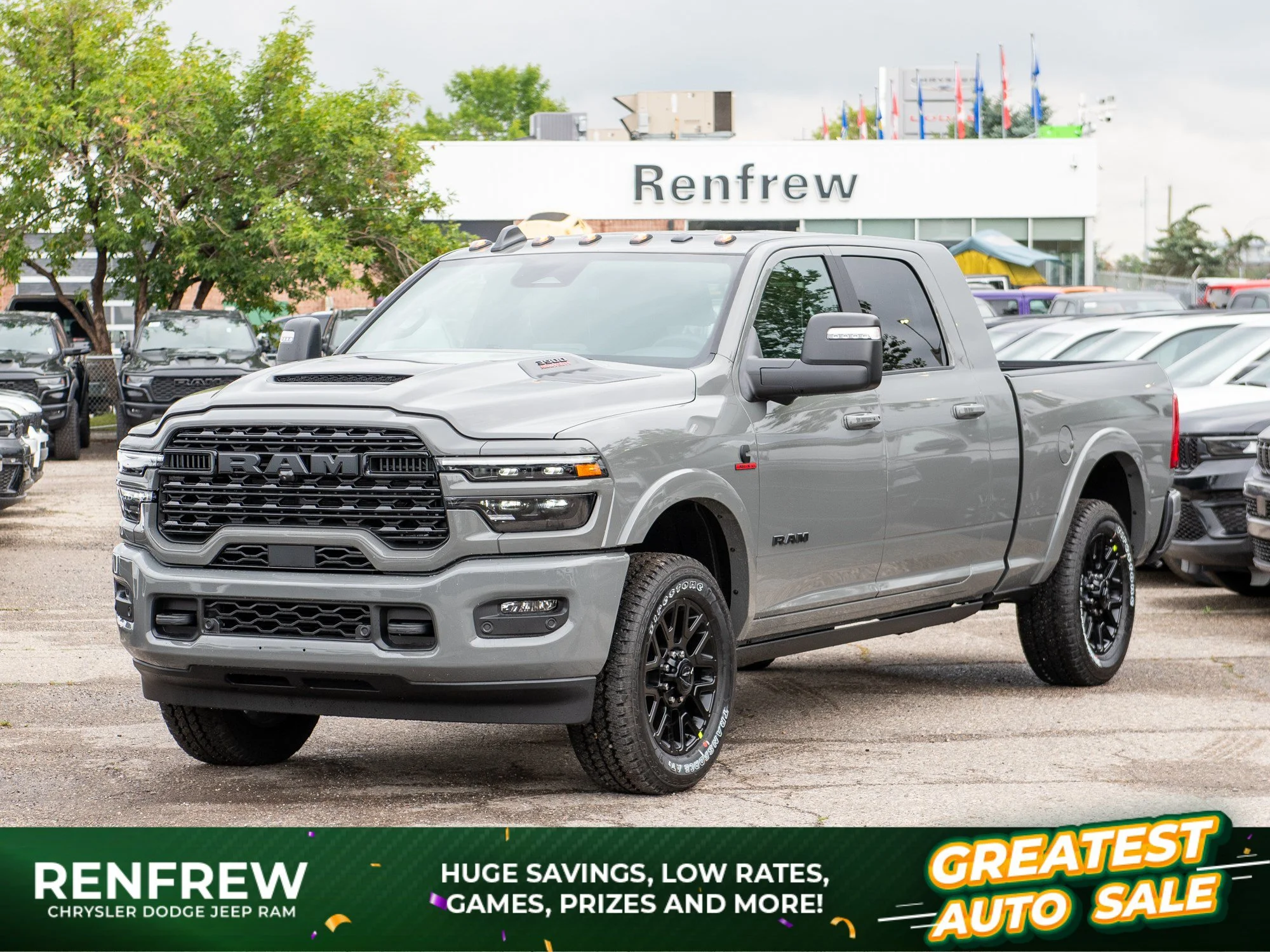 New 2027 Grey RAM Limited Night* Mega Cab 4x4, Level 1 Equipment Group, Sunroof, FULLY LOADED image 1