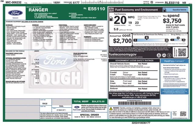 Used 2024 White Ford Lariat image 7