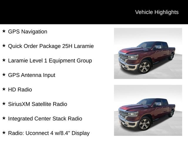 Used 2020 Delmonico Red Pearlcoat Ram Laramie image 7