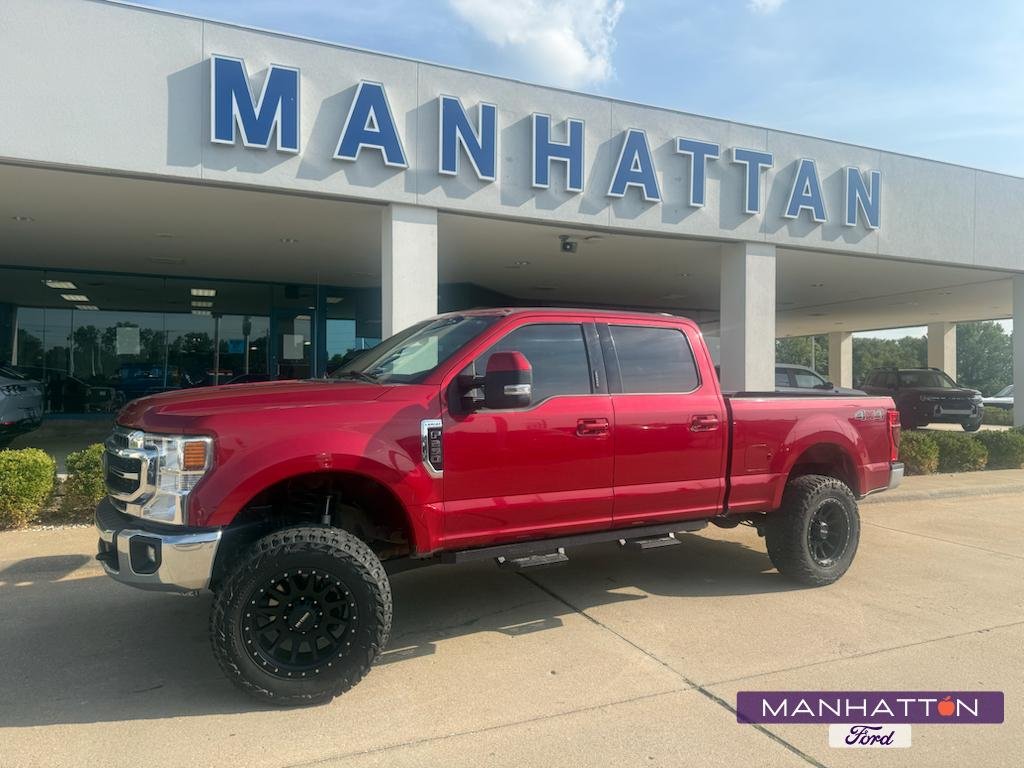Used 2021 Rapid Red Metallic Tinted Clearcoat Ford LARIAT image 1