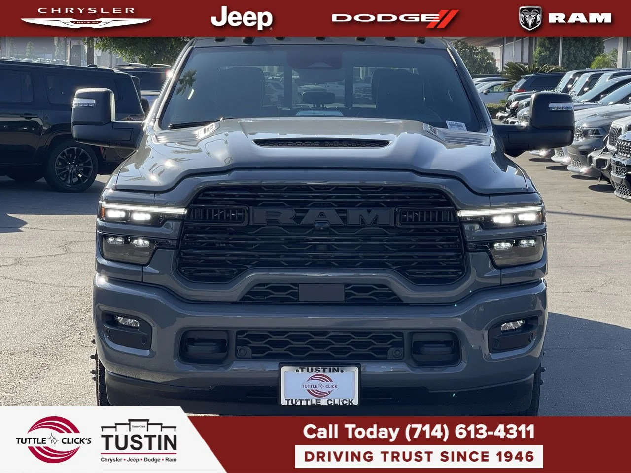 New 2027 Ceramic Gray Clear-Coat Exterior Paint RAM Laramie image 8