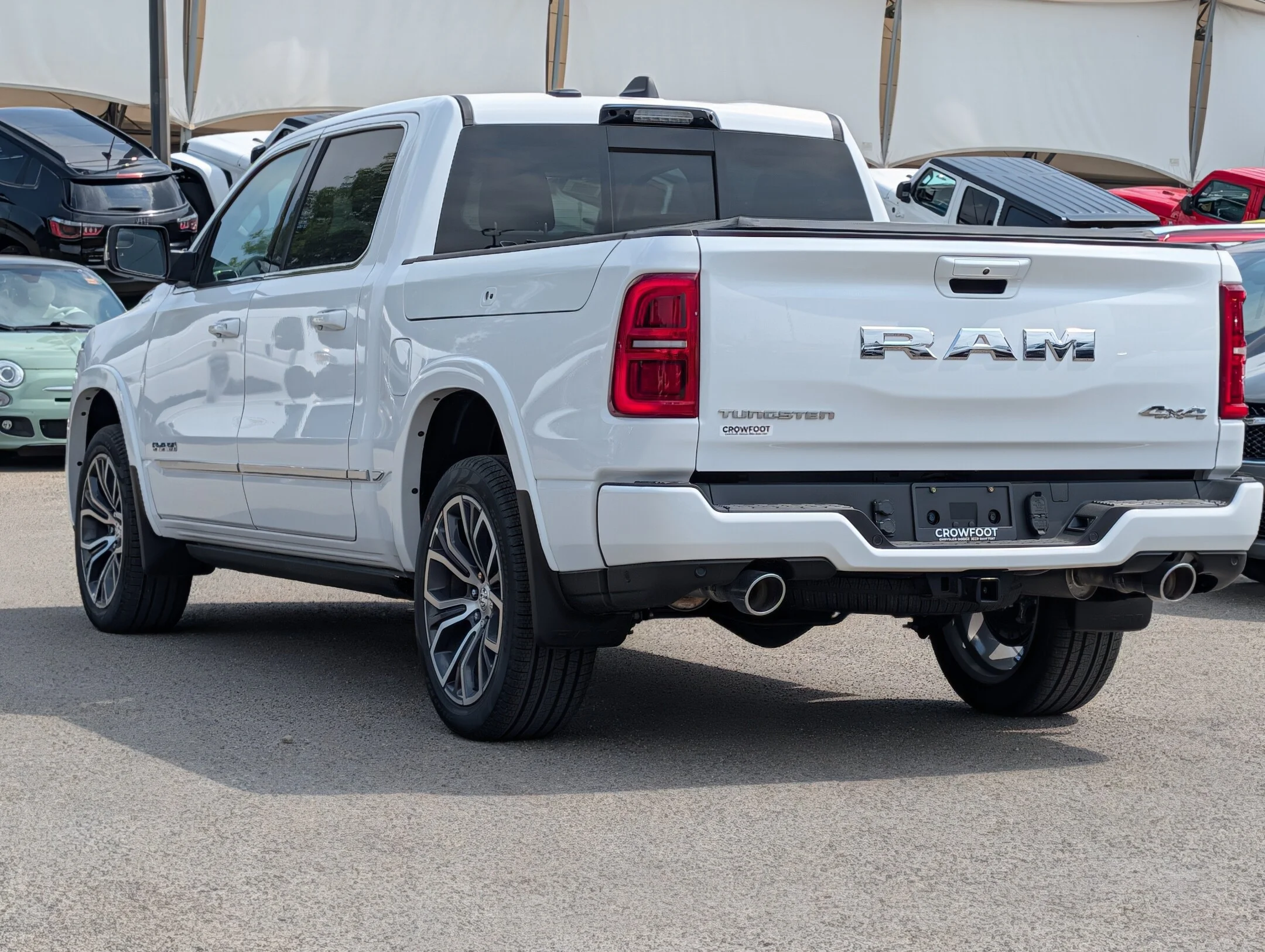 New 2026 White RAM Tungsten - - E-Locker Axle - Trailer Brake Control - Trailer Sway Control - Hill Start Asst & More! image 6
