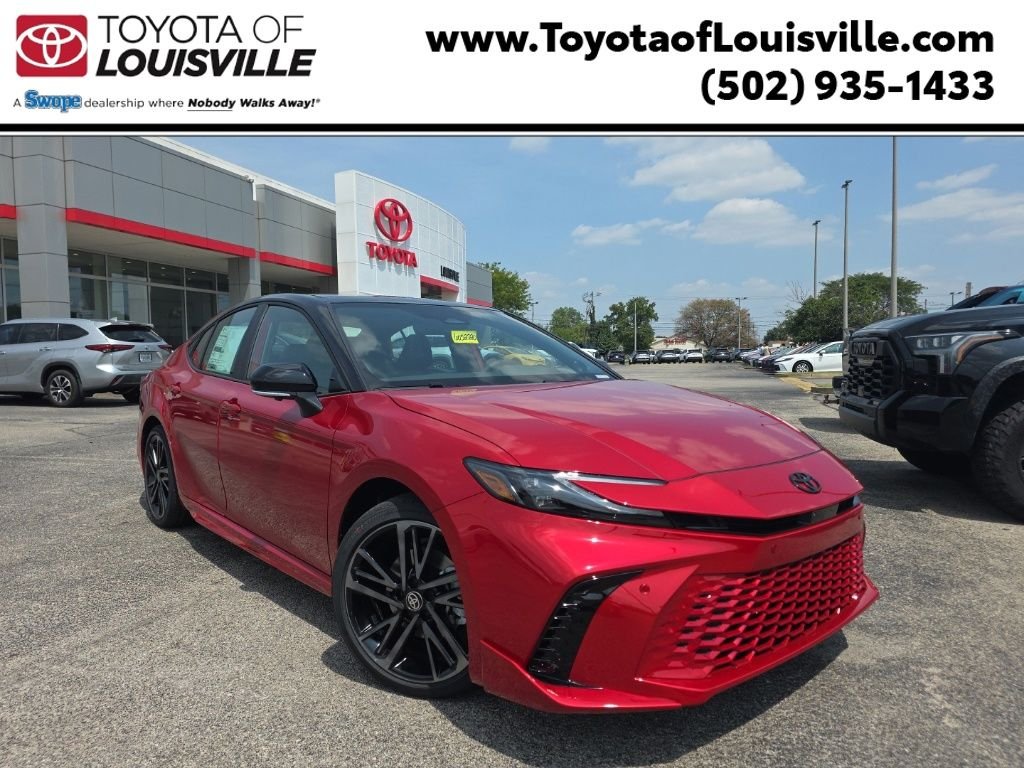 New 2026 Supersonic Red with Midnight Black Metallic roof Toyota XSE image 1