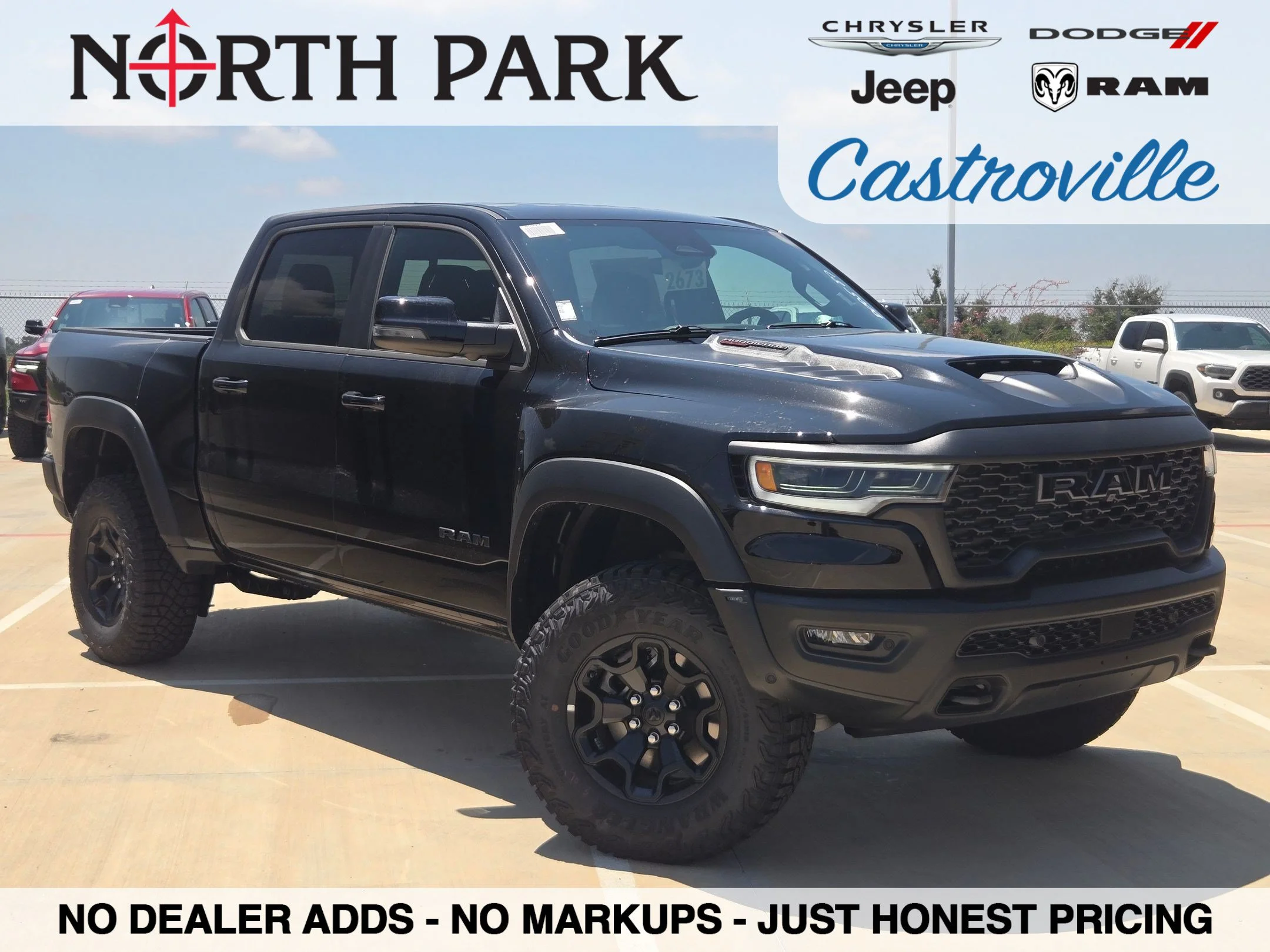 New 2026 Diamond Black Crystal Pearl-Coat Exterior Paint RAM RHO image 1