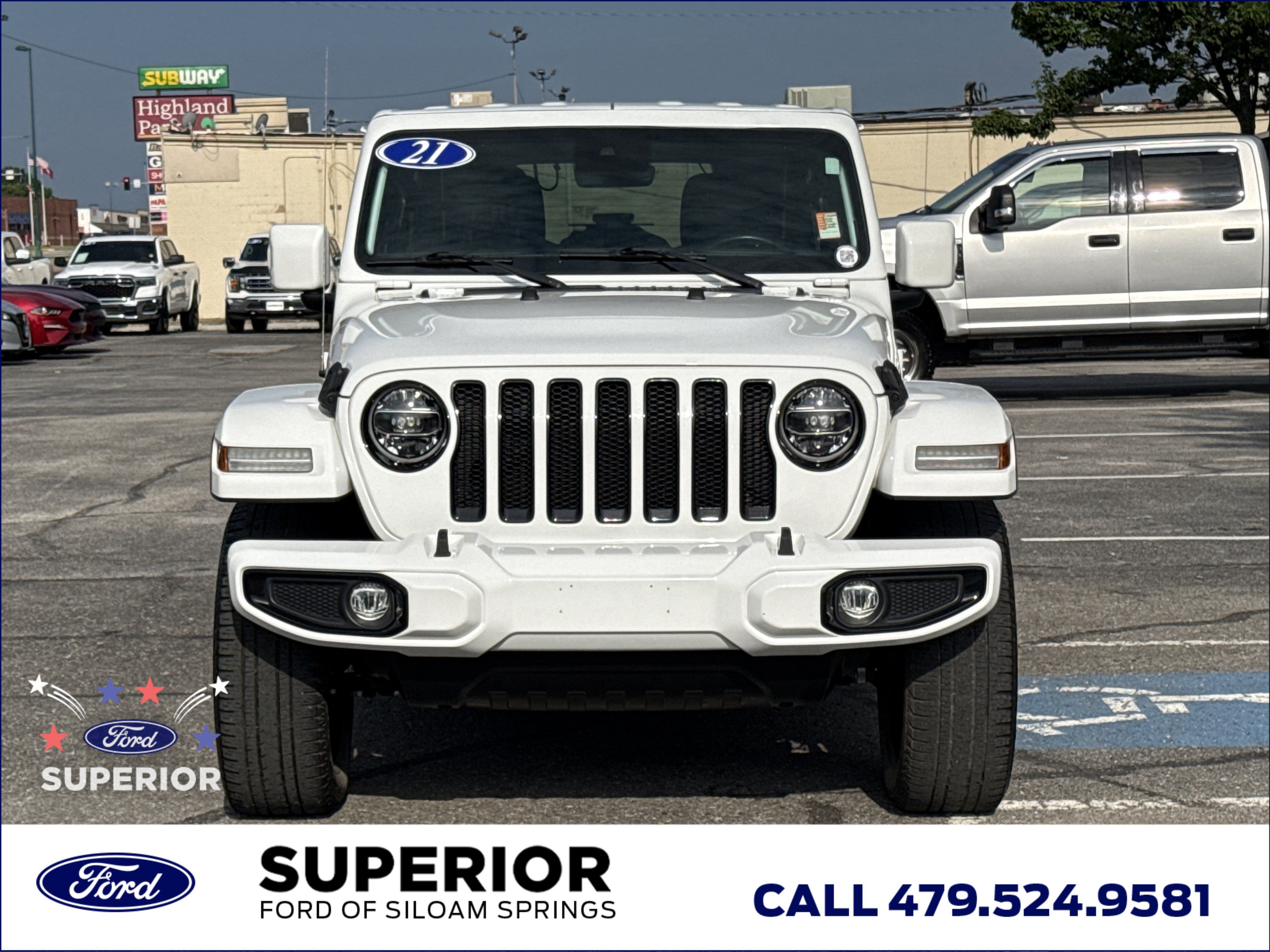 Used 2021 Bright White Clearcoat Jeep Unlimited Sahara High Altitude 4WD image 14