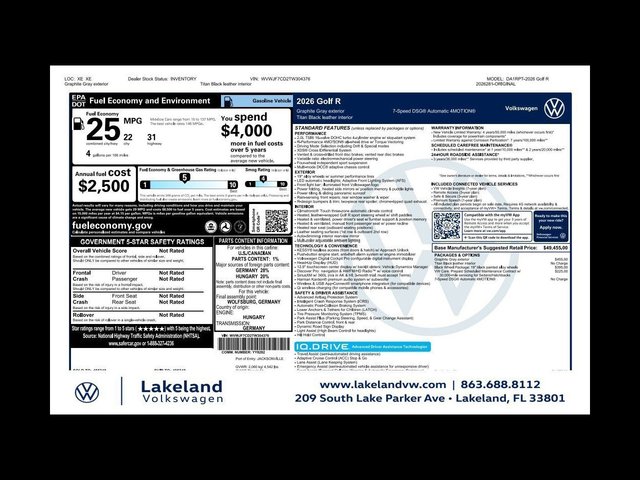 2026 Volkswagen Golf R Base