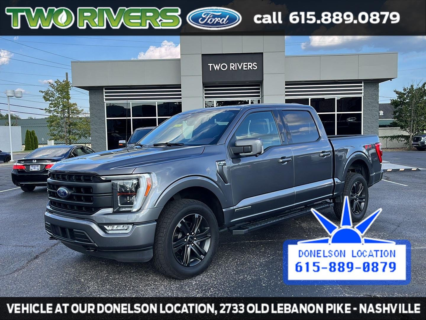 Used 2021 Carbonized Gray Metallic Ford LARIAT image 1