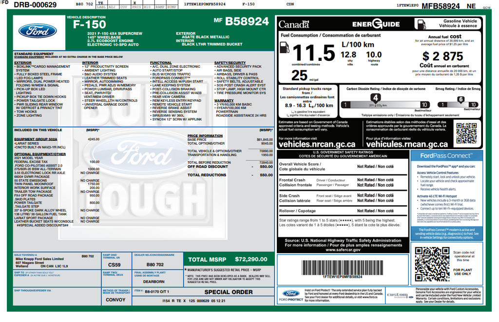 Used 2021 Black Ford Lariat image 4