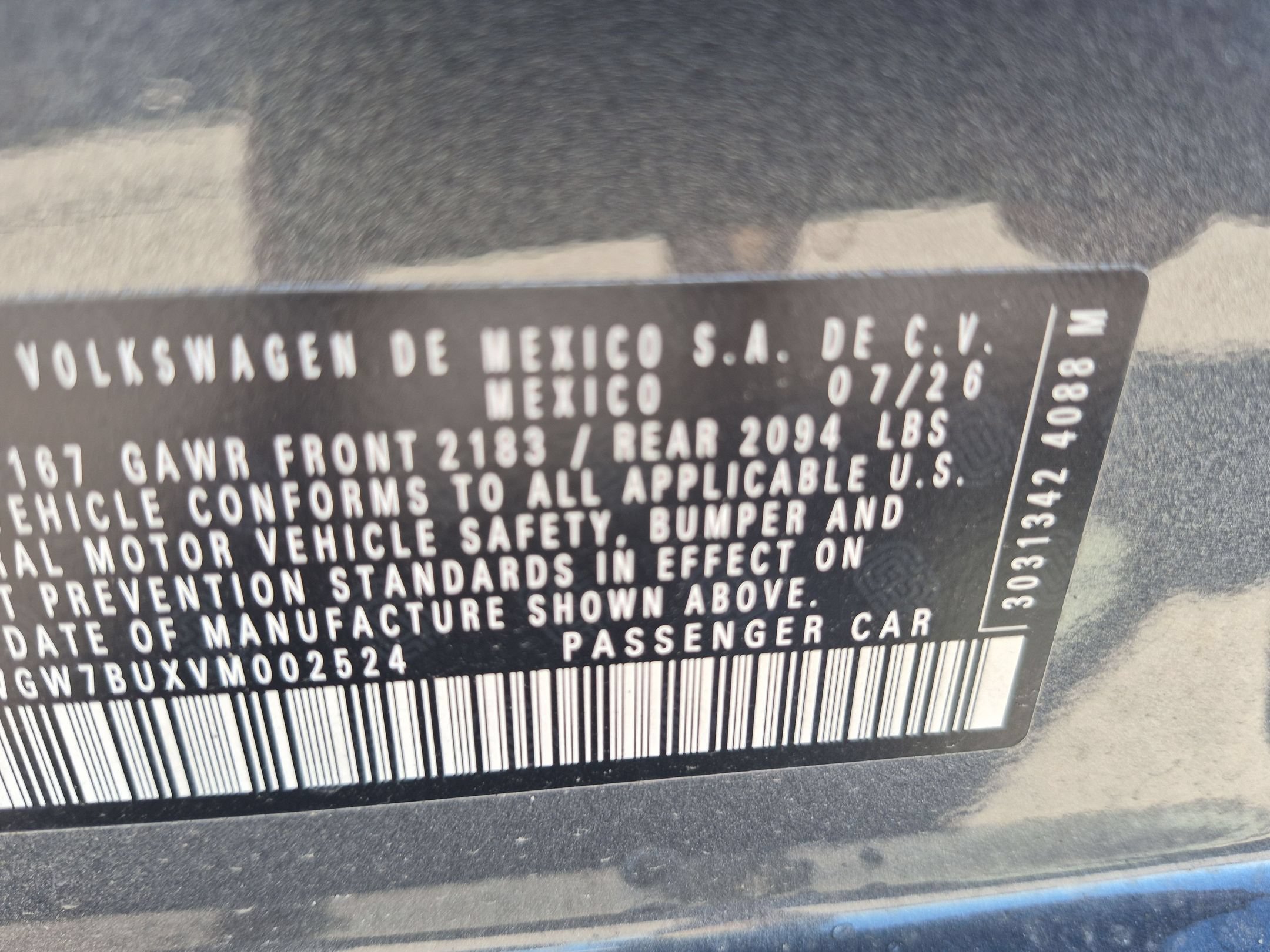 New 2027 Platinum Gray Metallic Volkswagen SEL image 17