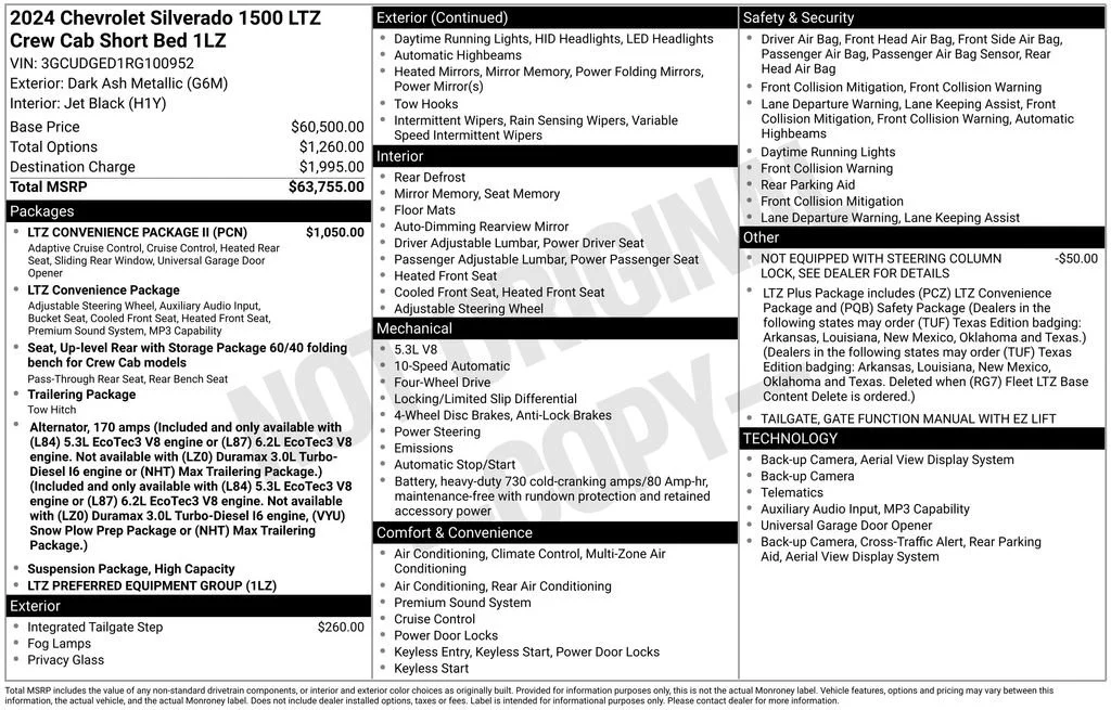 Used 2024 Dark Ash Metallic Chevrolet LTZ image 41