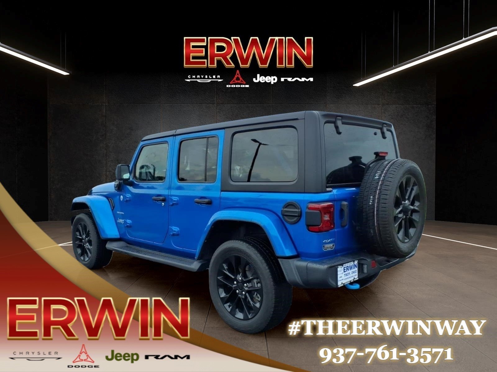 Certified Used 2023 Blue Jeep Sahara 4xe image 5