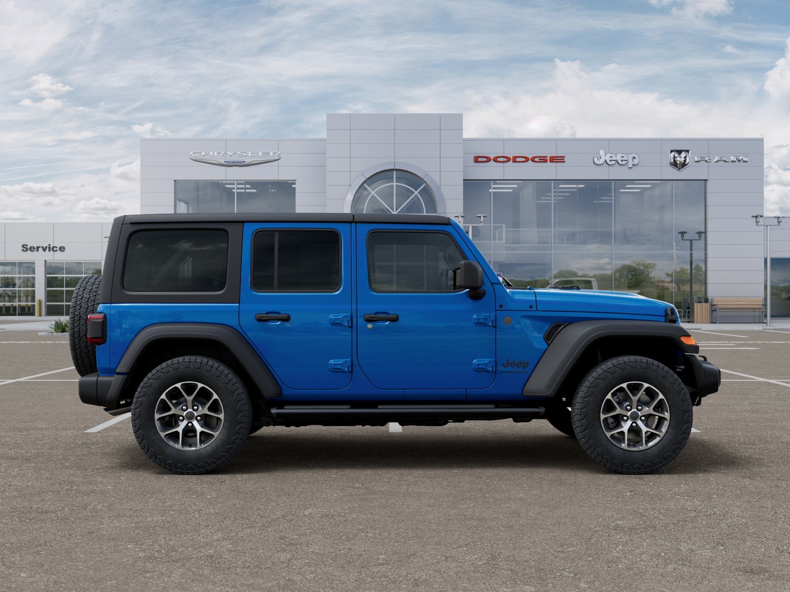 New 2025 Hydro Blue Pearl-Coat Exterior Paint Jeep Sport S image 49