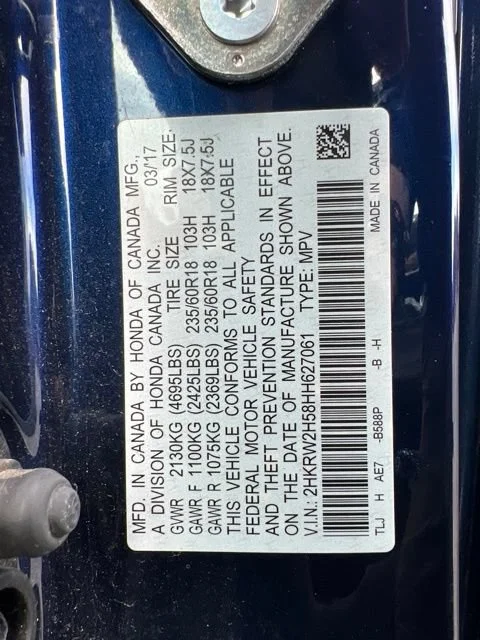 Used 2017 Obsidian Blue Pearl Honda EX image 11