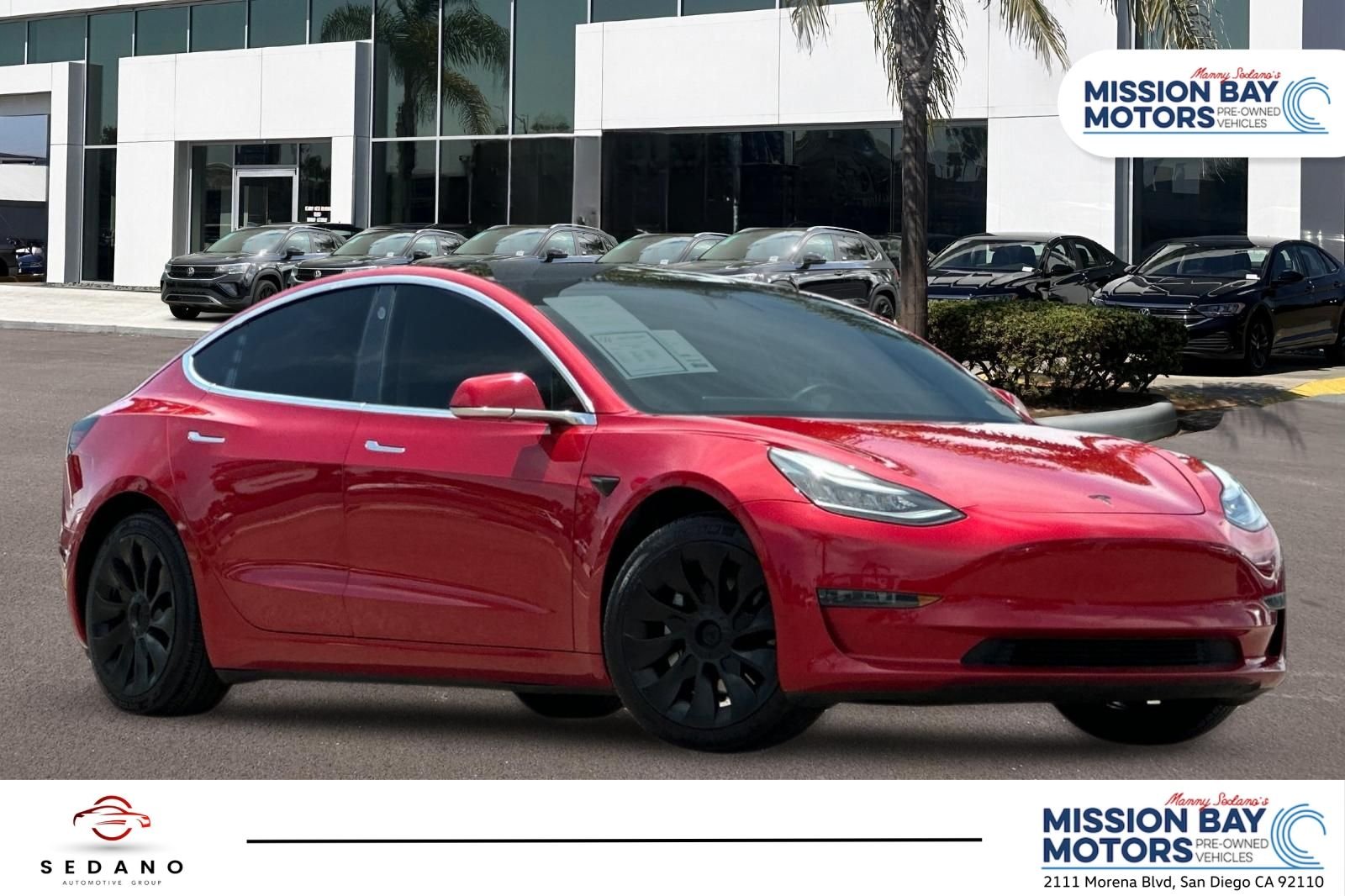 Used 2020 Red Multi-Coat Tesla Standard Range Plus image 1