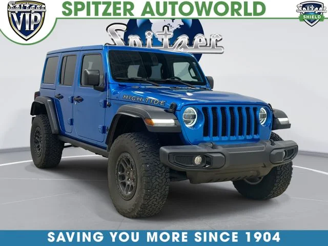 Used 2022 Blue Pearl Jeep Unlimited High Tide image 1