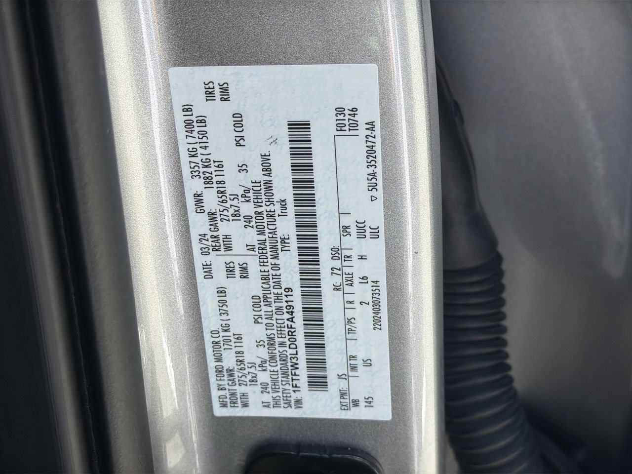 Used 2024 Silver Metallic Ford XLT image 33